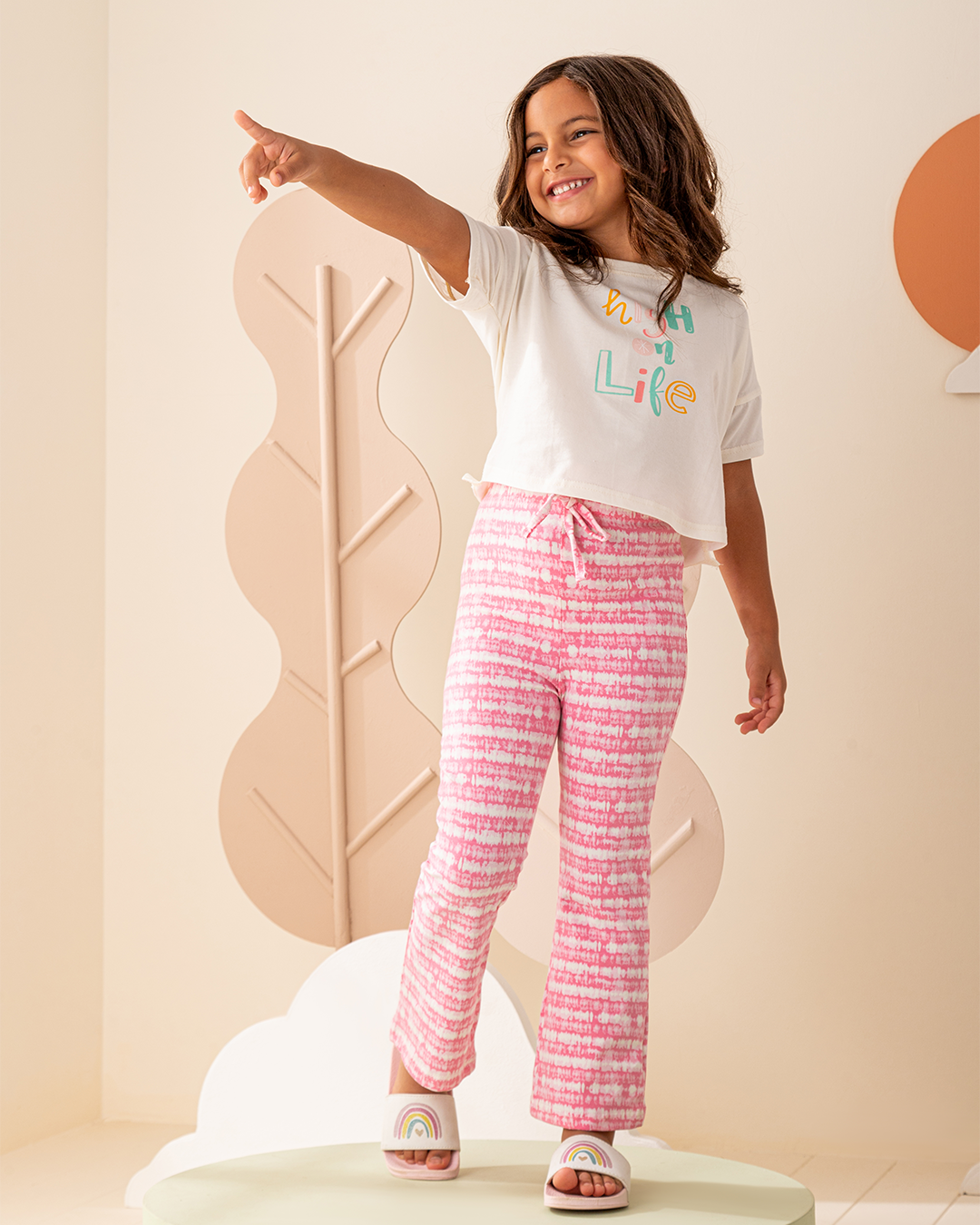 بيجاما بنطلون جيرسى و توب نص كم حب الحياه