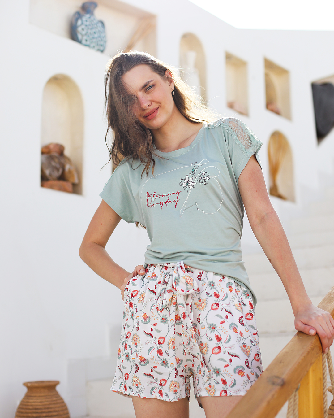 Floral women's shorts
