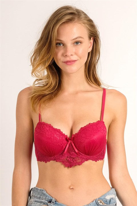 Push up Bra with satin back