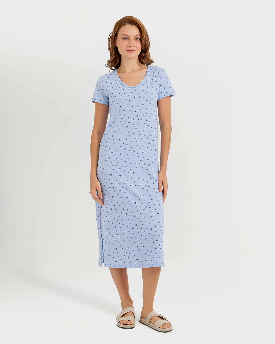 Women's Printed Long Nightshirt