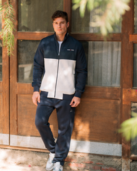 GALVANI G/V FASHOIN Men's Pajamas with Open Collar and Zipper and Pockets