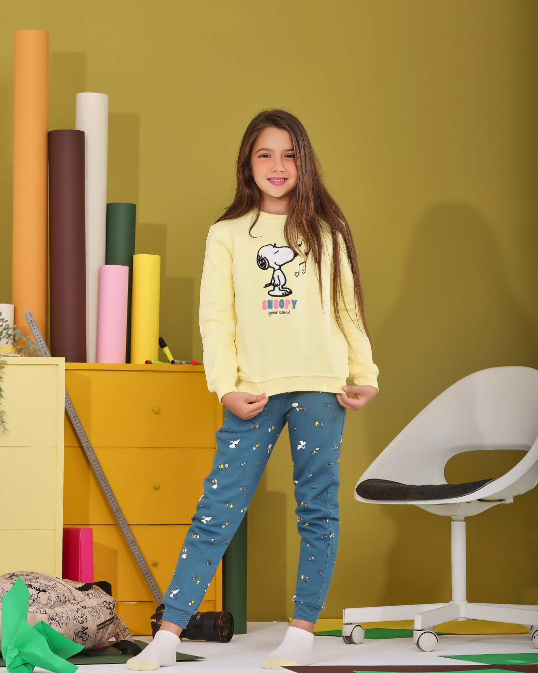 snopy music, girls' pajamas, jersey