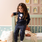 Shoot for the moon baby girls' melton cotton pajamas