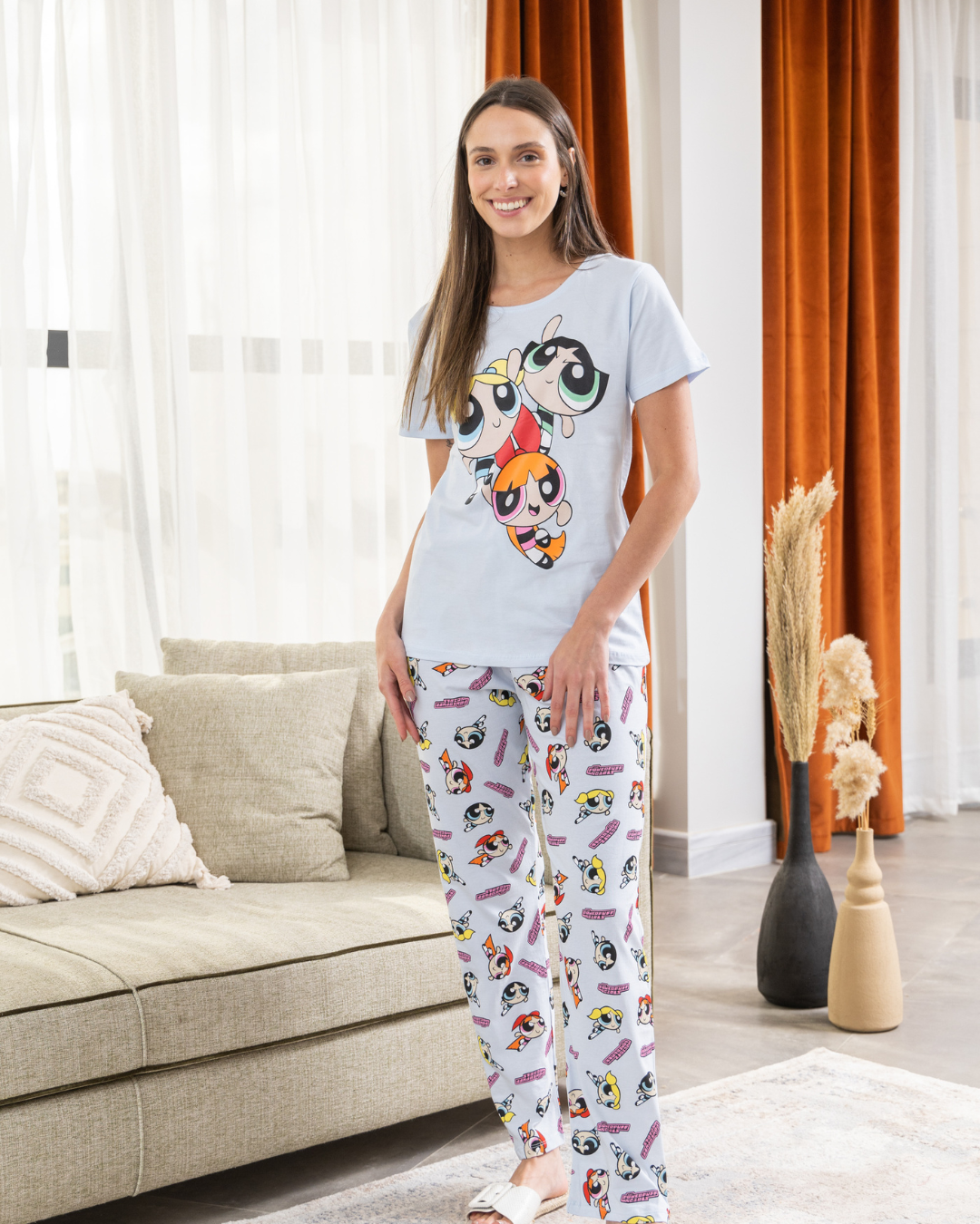 Power Puff women's pajama half pants