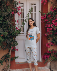 Booh بيجامه حريمي تيشرت نص كم وبنتاكور بووه