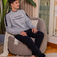 SPECHERS PERFORMANCE Men's Round Neck Pajama with Chest Print
