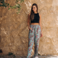 Colorful rose viscose pants