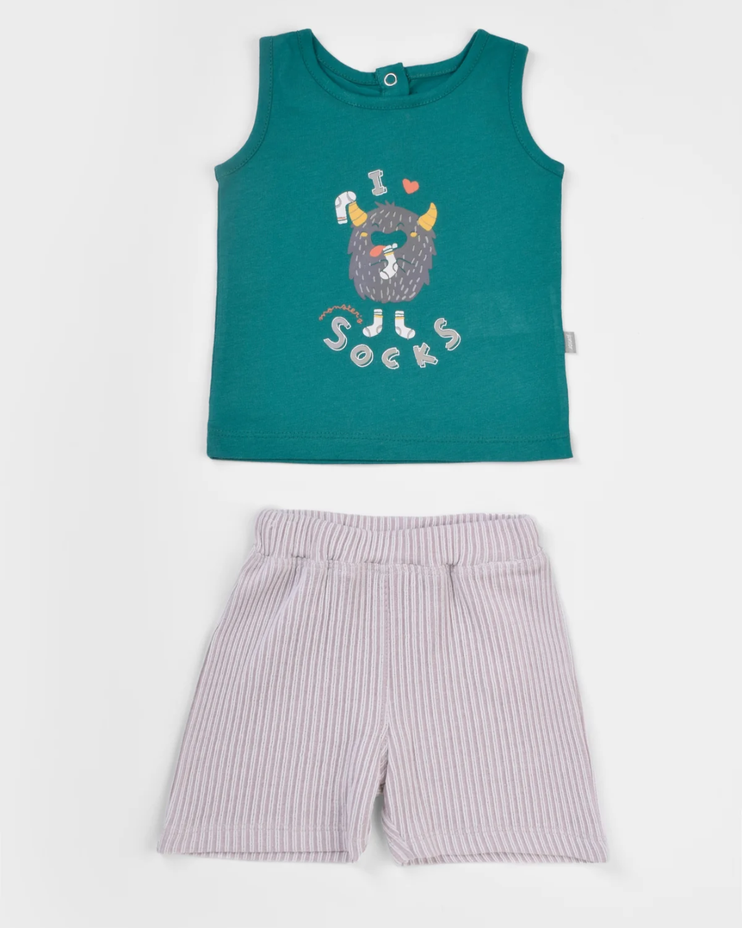 Happy Monster بيجامه اولادي كت مطبوعه