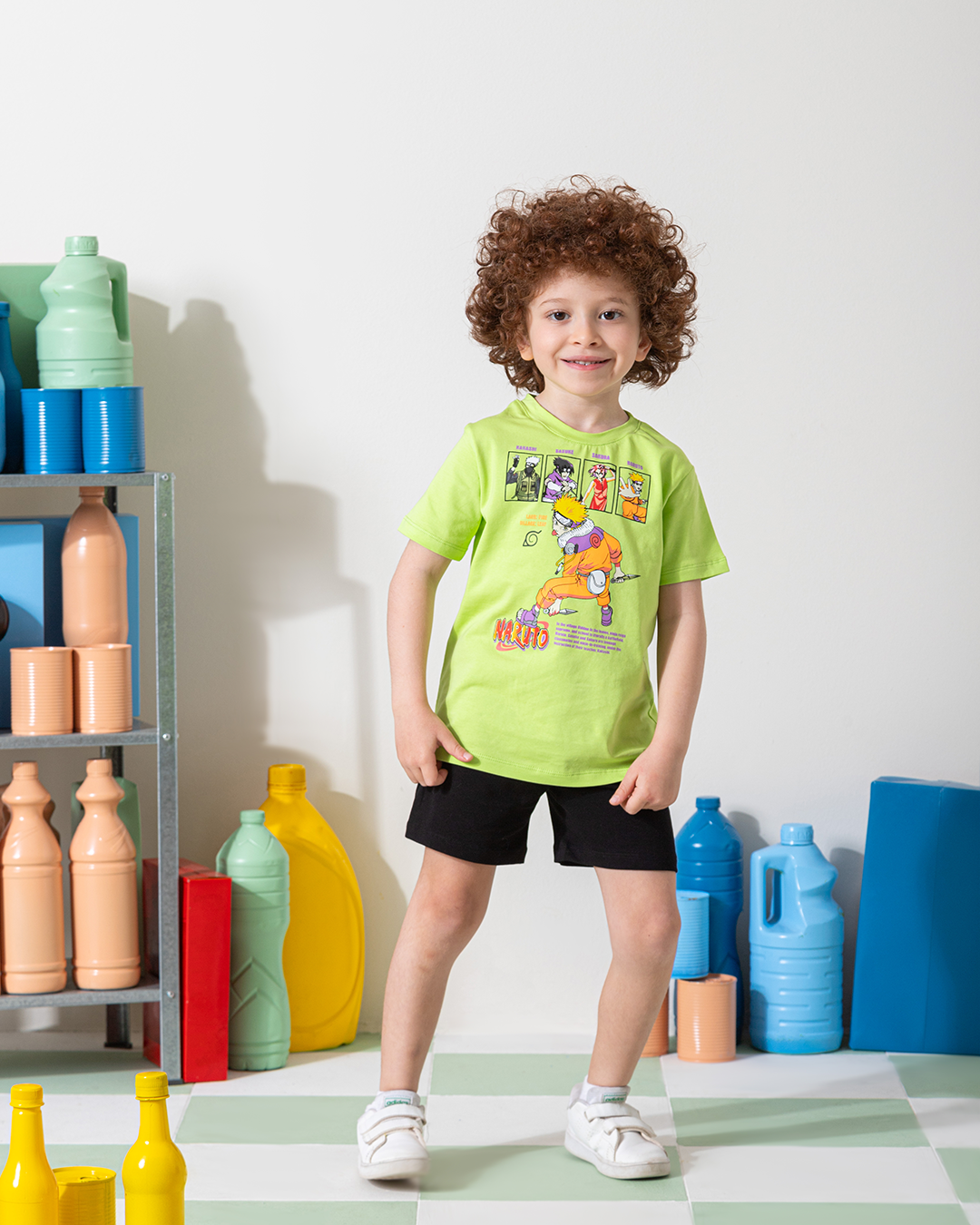 MARVY NARUTO بيجامة اولادي اخضر