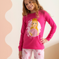 Girls Barbie printed pajamas