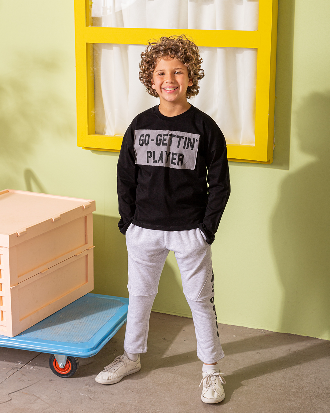 NEW GOAL بيجامة اولادي وسط خريفي