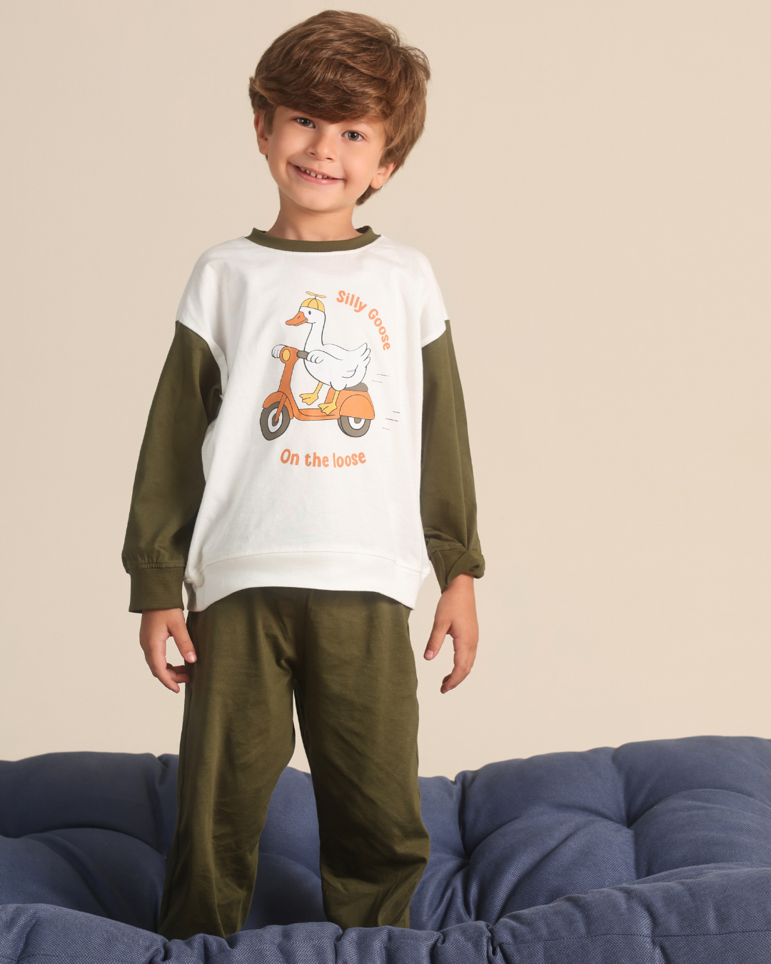 Boys pajama set silly goose on the loose
