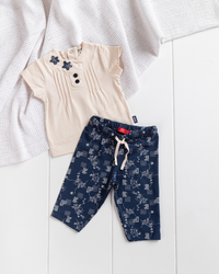 Free Soul بيجامه بناتي تيشرت وبنطلون مطبوع