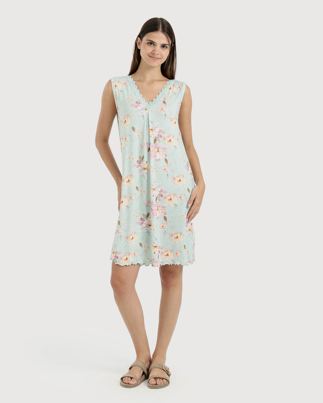 Women's V-Neck Camisole with Lace Sleeve