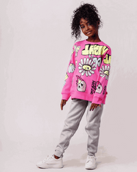 nice day بيجامه بناتي رواند ميلتون 4 طابعه قصات في الصدر والكمر و الكم  + طباعه بنطلون