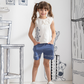 Vintage Art Girls' pajamas with a printed t-shirt and shorts