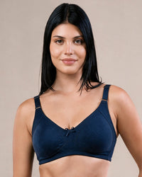 Cotton bra with stitched cups - LUXXA