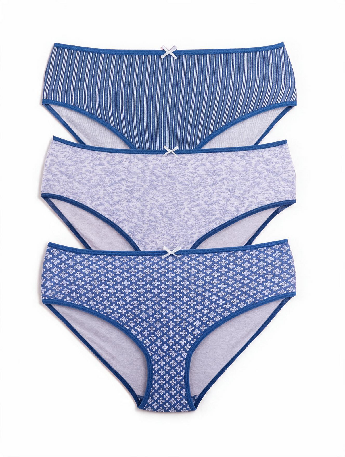 Printed Cotton High-Waist Briefs
