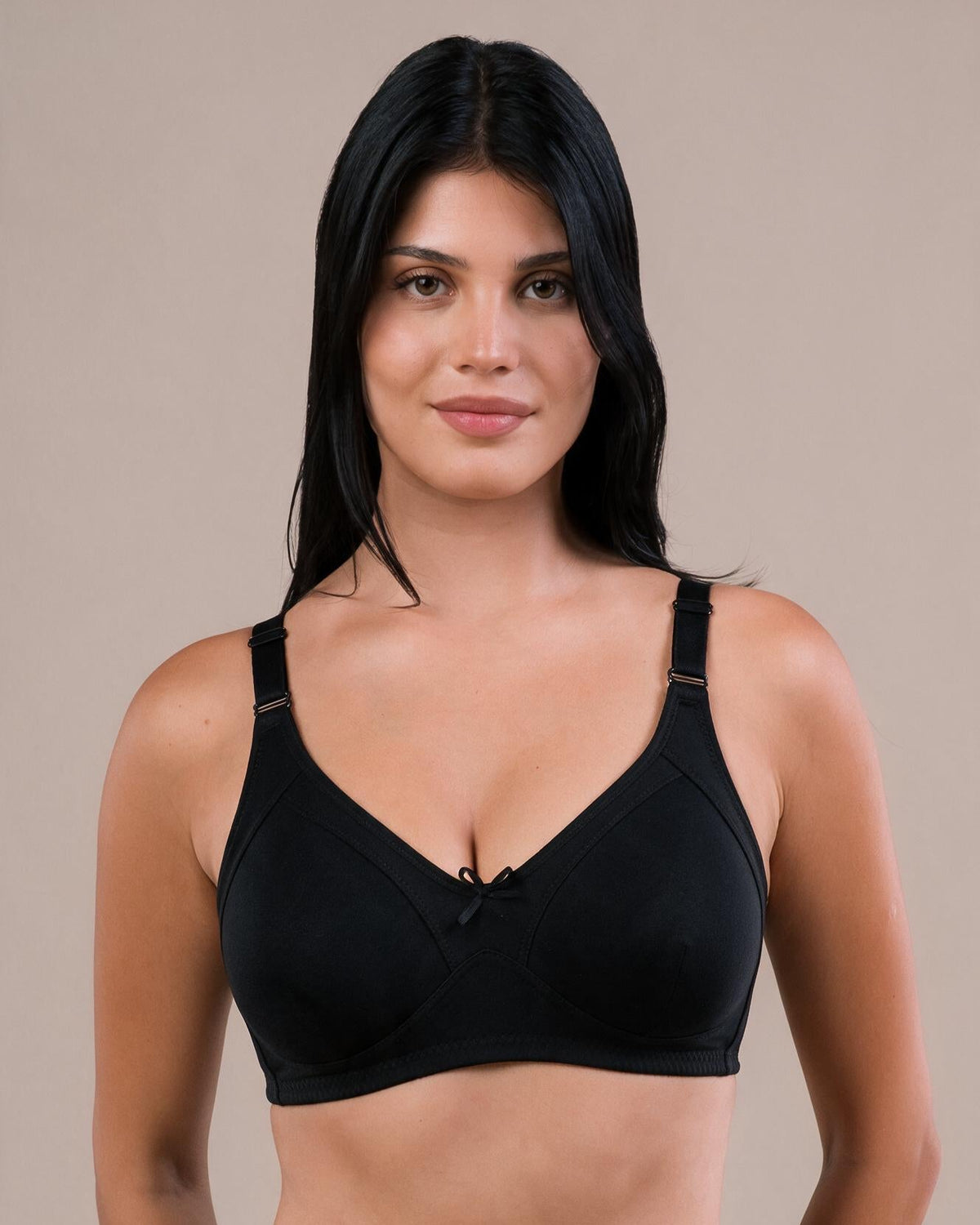 Cotton bra with stitched cups - LUXXA