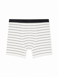Black and white stripe men's boxer