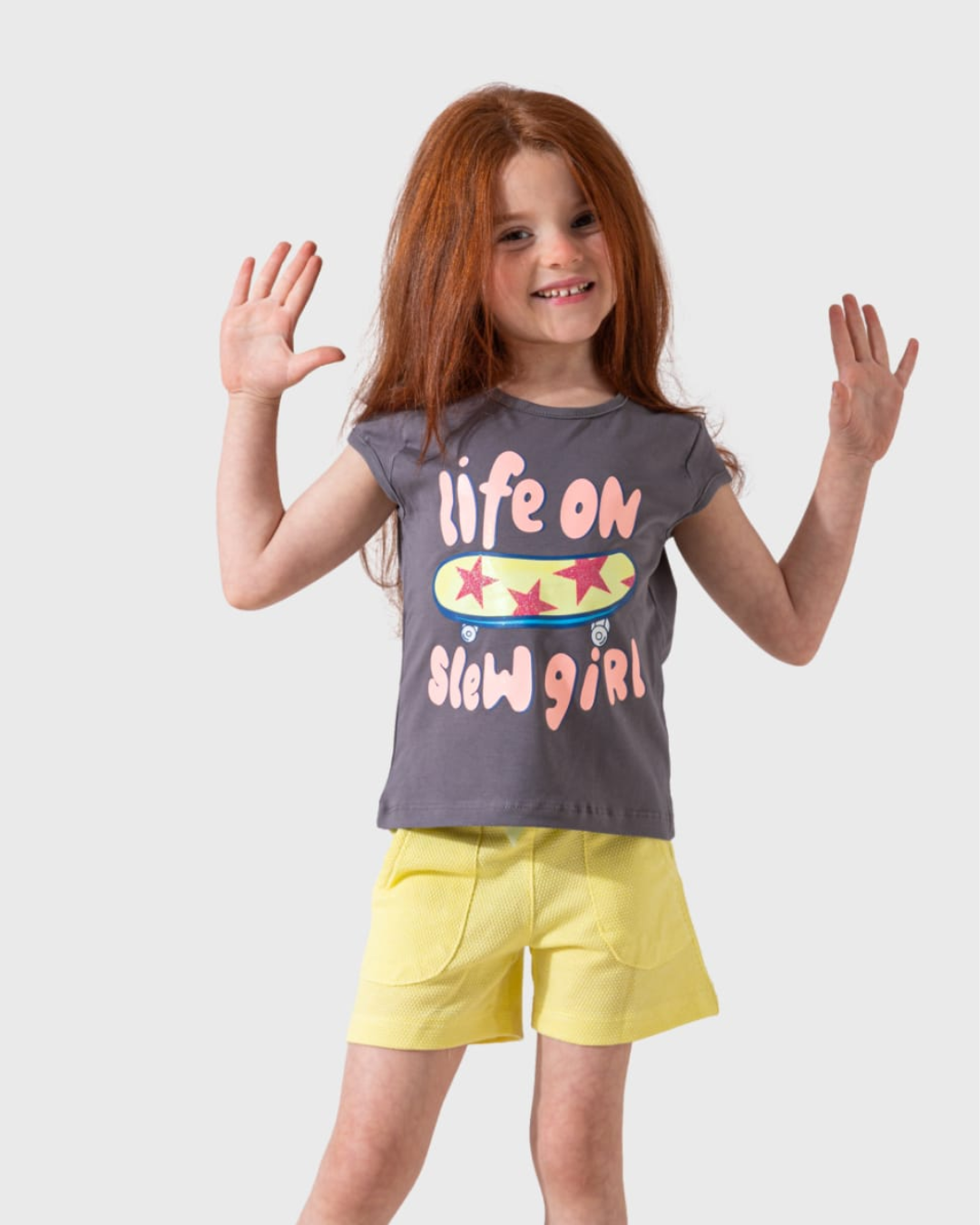 Life On slew Girl بيجامه بناتي