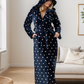 Long heart women's robe