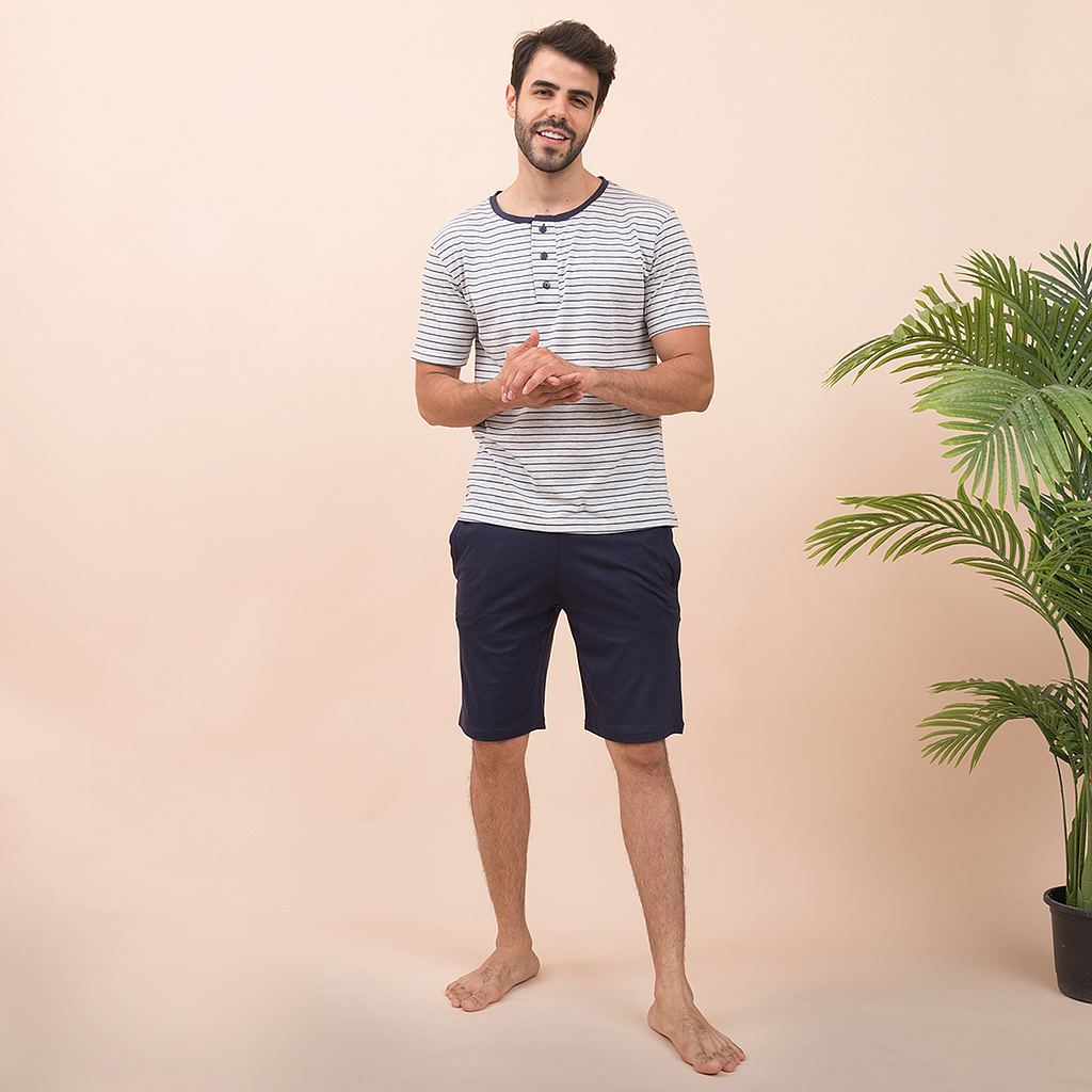 بيجاما مقلمه شورت رجالي - 2segypt