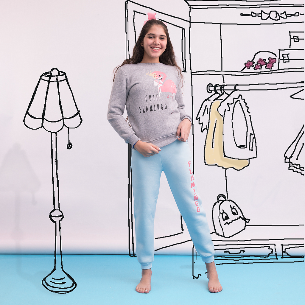 Cute Flamingo بيجاما بناتي