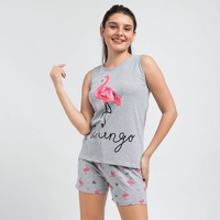 Flamingo pajama shorts