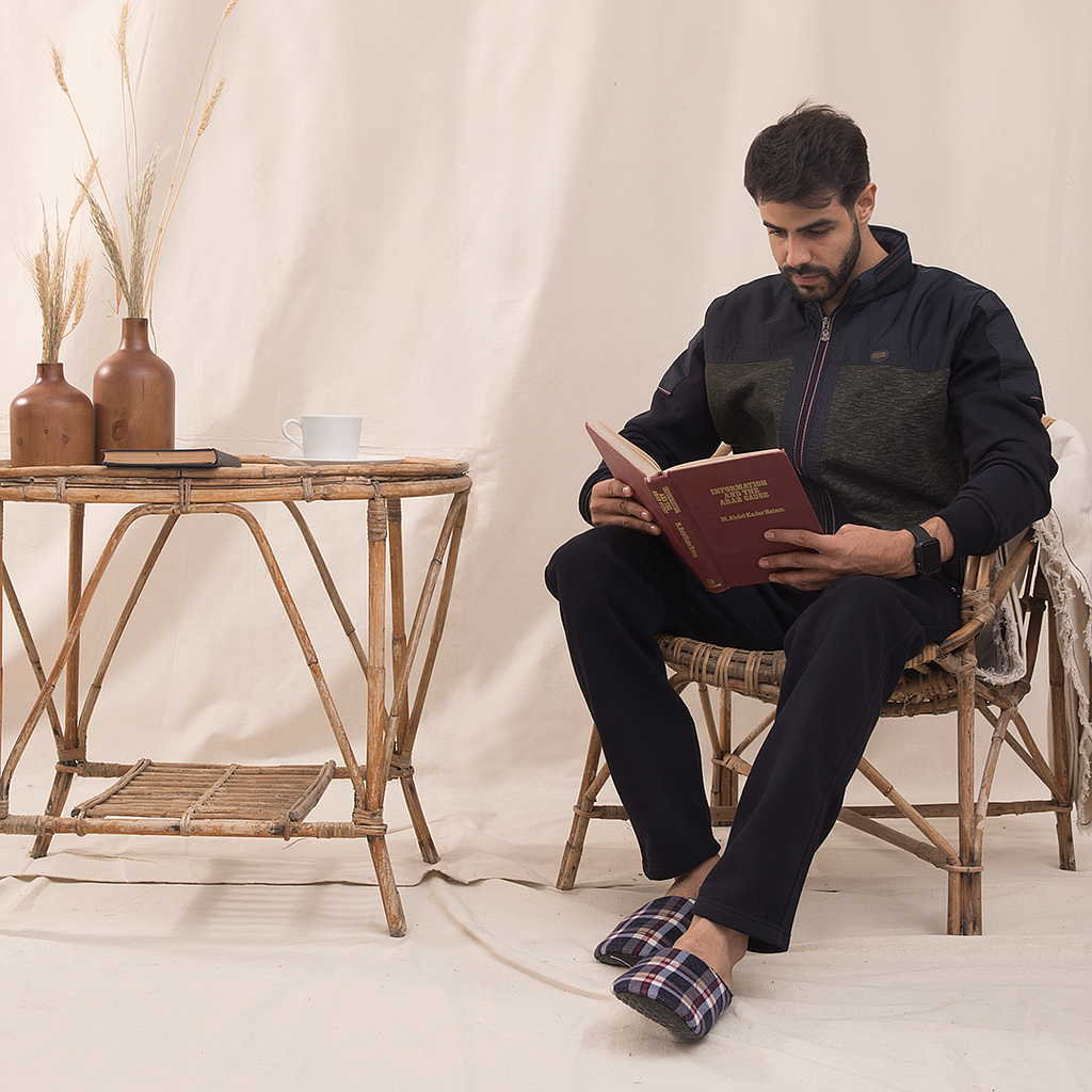 Men's Milton pajamas with a belt on the chest