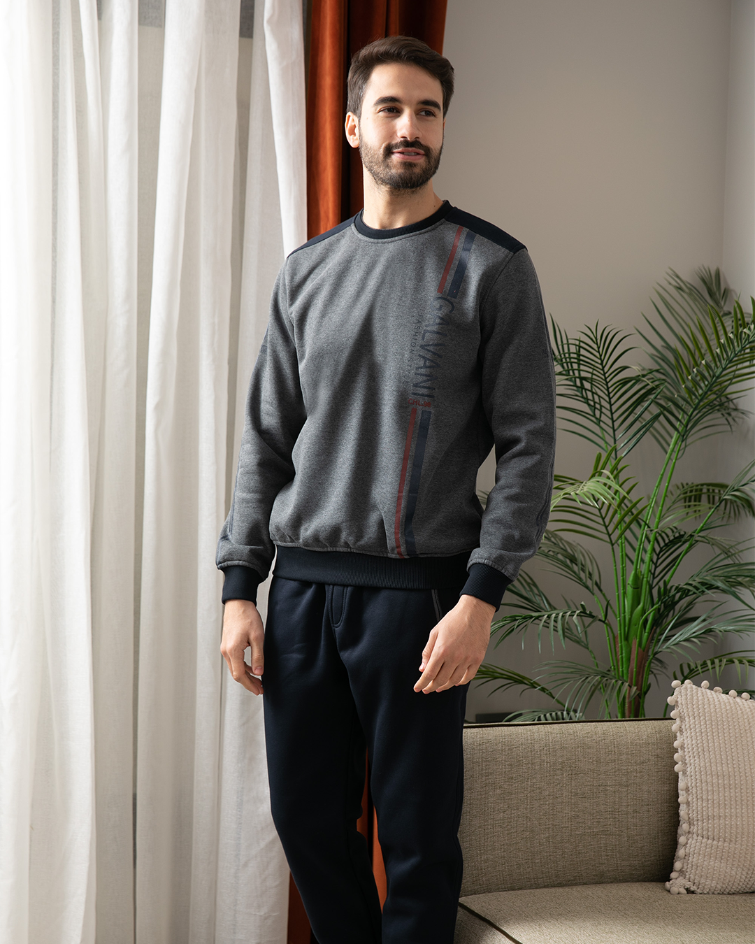 Galvani CHL 98 men's pajamas, rhubarb