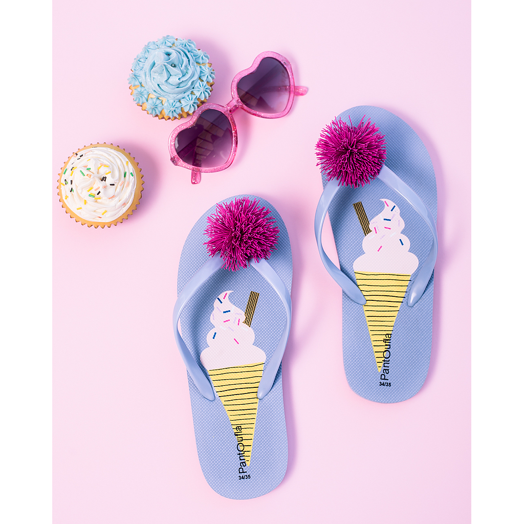 My children's slipper is ice cream