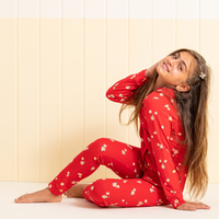 بيجاما بناتى وردة بنطلون بكم