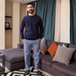 Men's Milton pajamas, check trousers