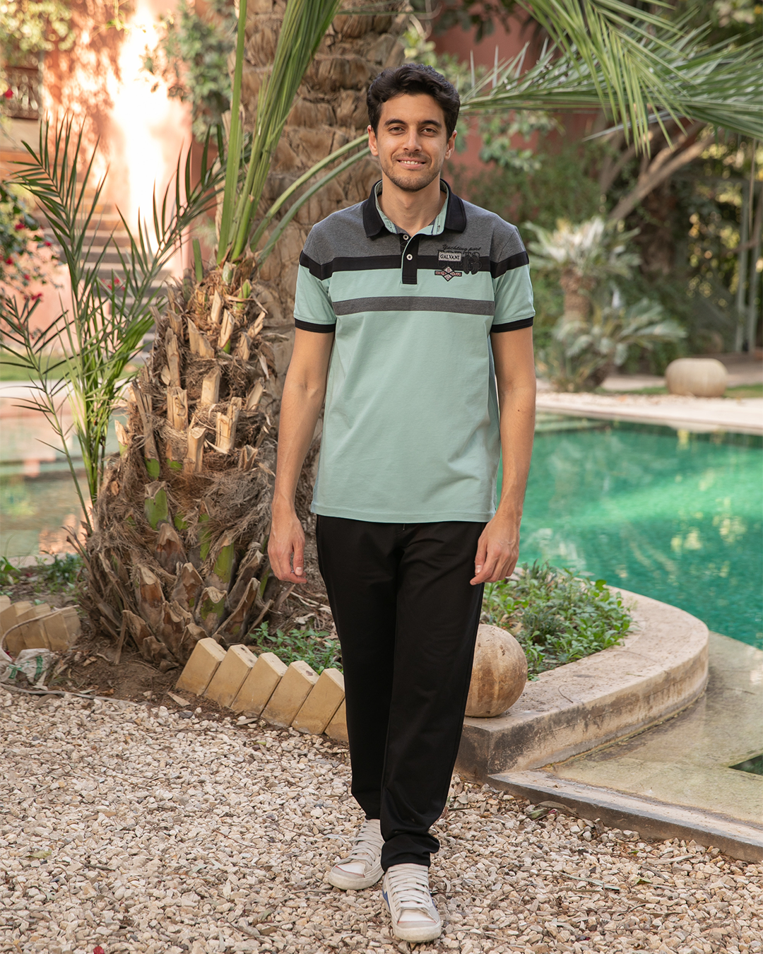 GALVANI بيجامه رجالي ياقه زراير