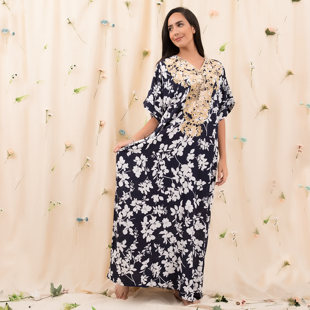 Half sleeve embroidered floral shirt