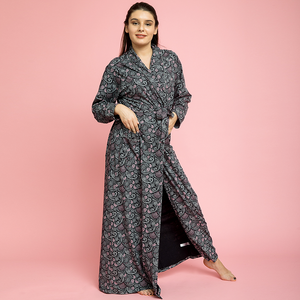 روب حريمي طويل منقوش - 2segypt