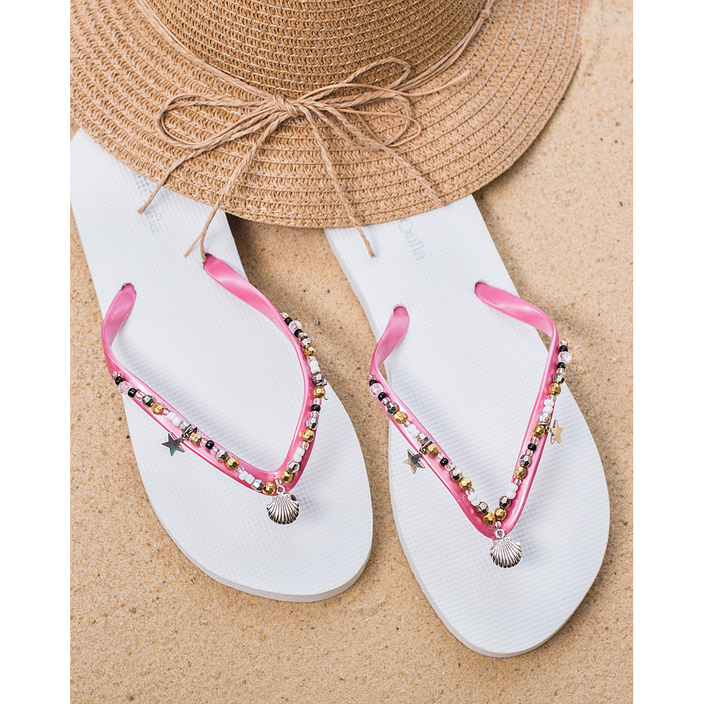 Women's slipper embroidered star accessory