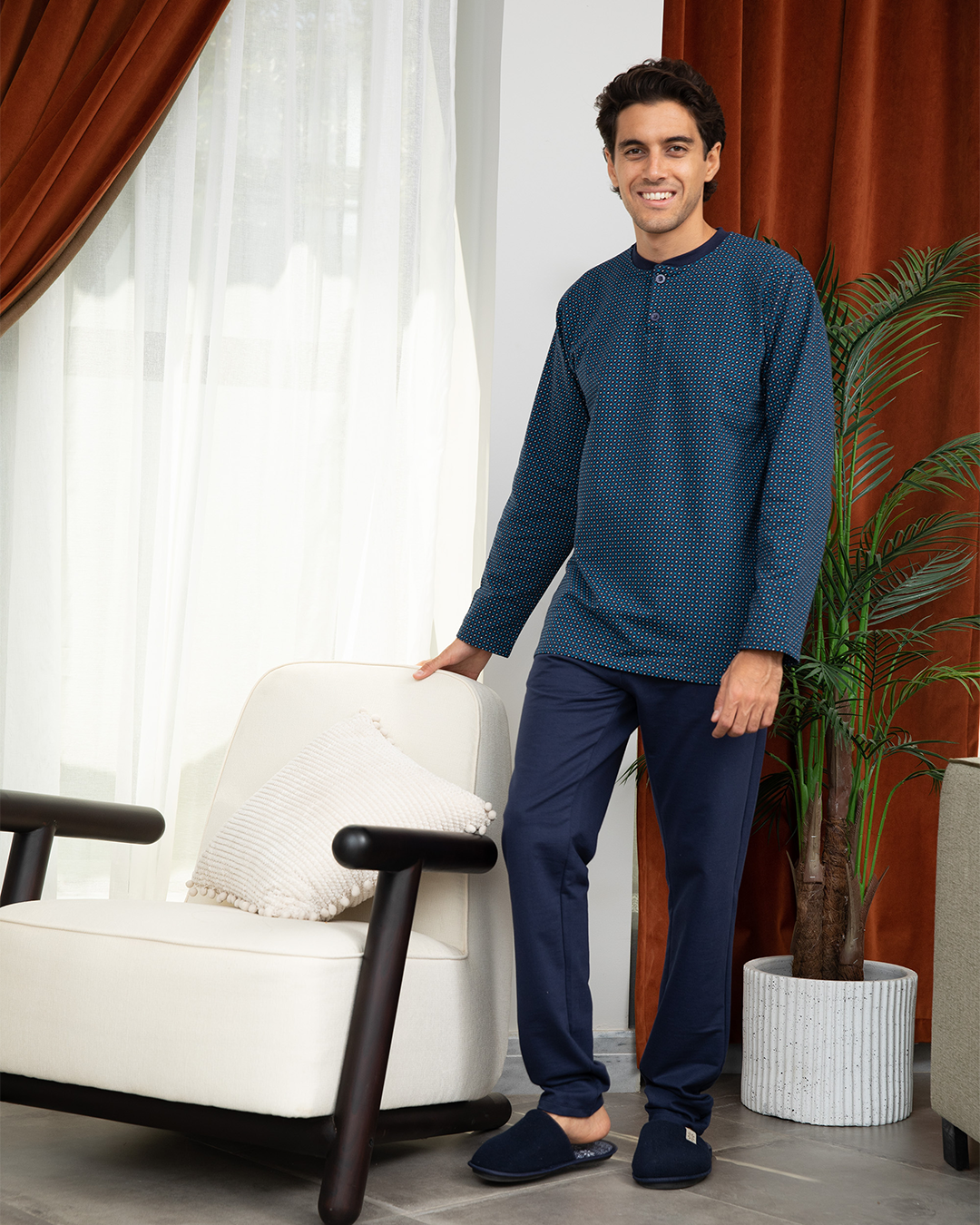 Men's Pajamas Polo Milton Rotary Rhombus