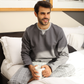 Men's pajamas, checkered pants 