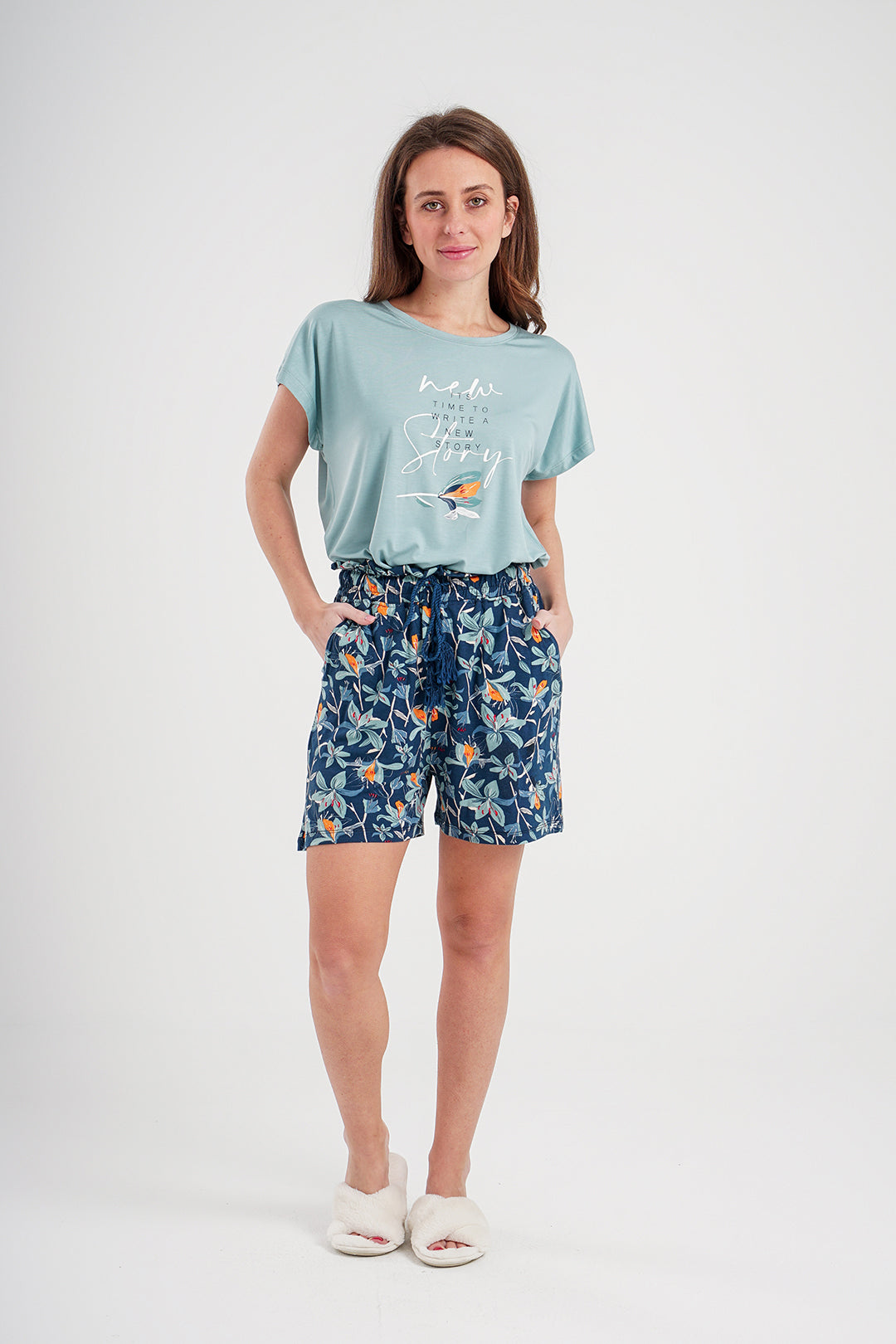 بيجاما حريمي شورت مطبوع