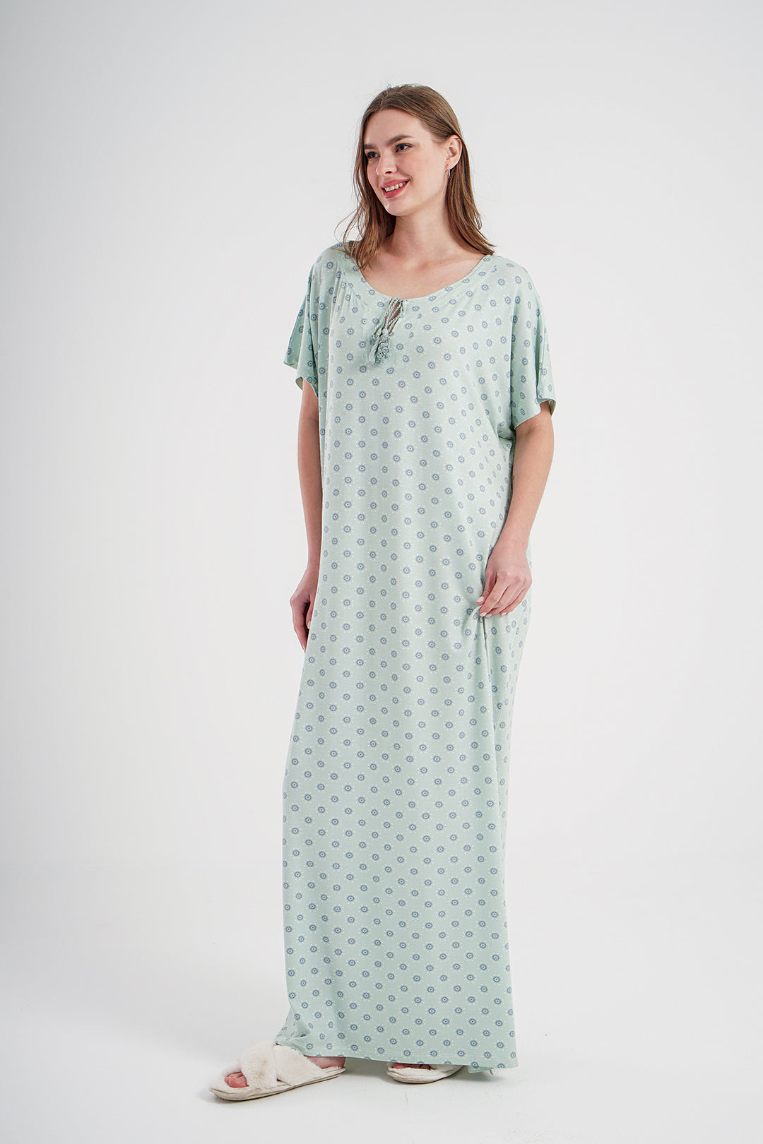 جلابيه حريمي فسكوز مطبوع