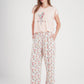 Wild Flowers women's pajamas with printed viscose pants