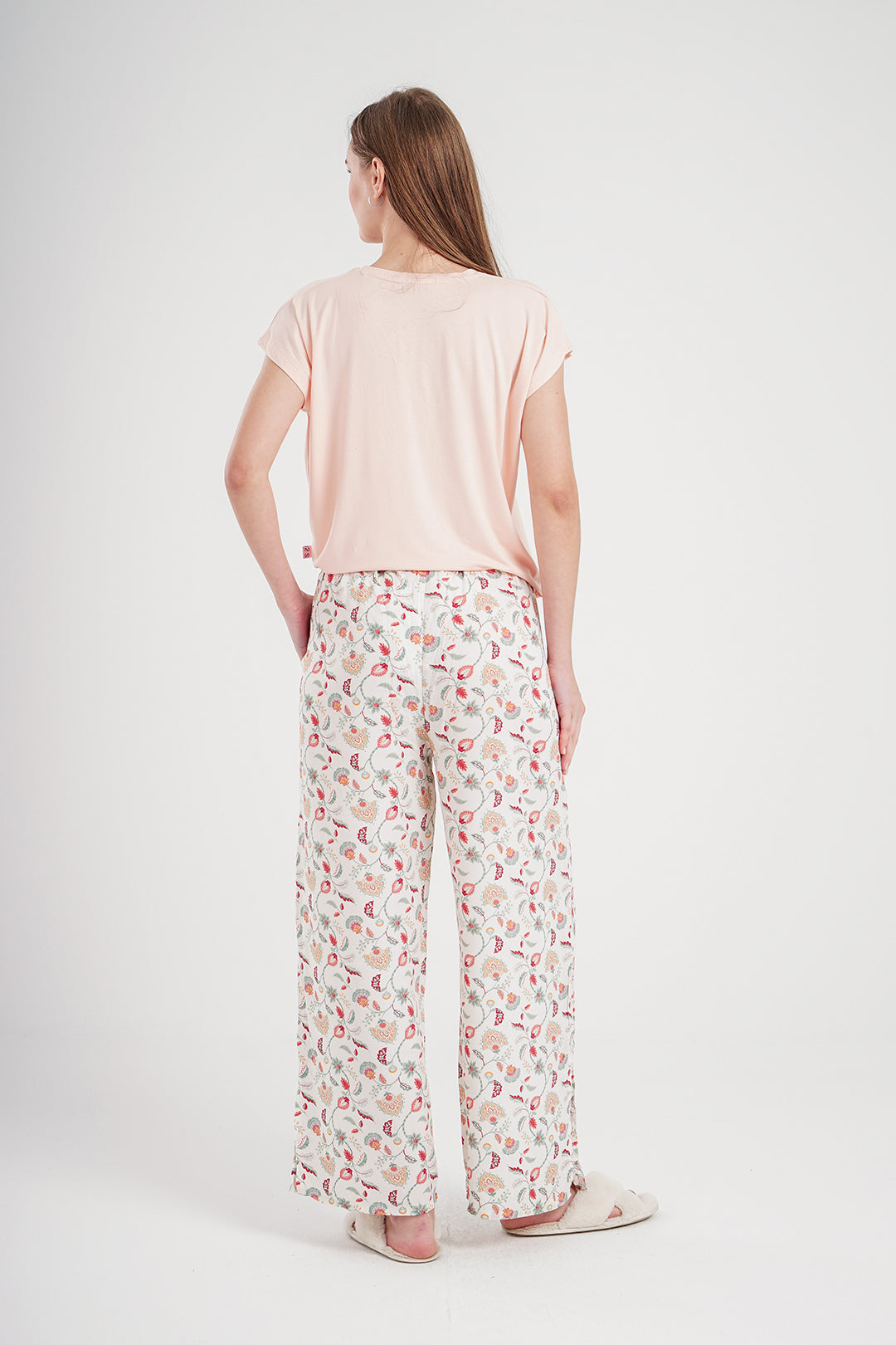 Wild Flowers women's pajamas with printed viscose pants