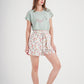 Blooming Everyday بيجاما حريمي شورت فسكوز مطبوع