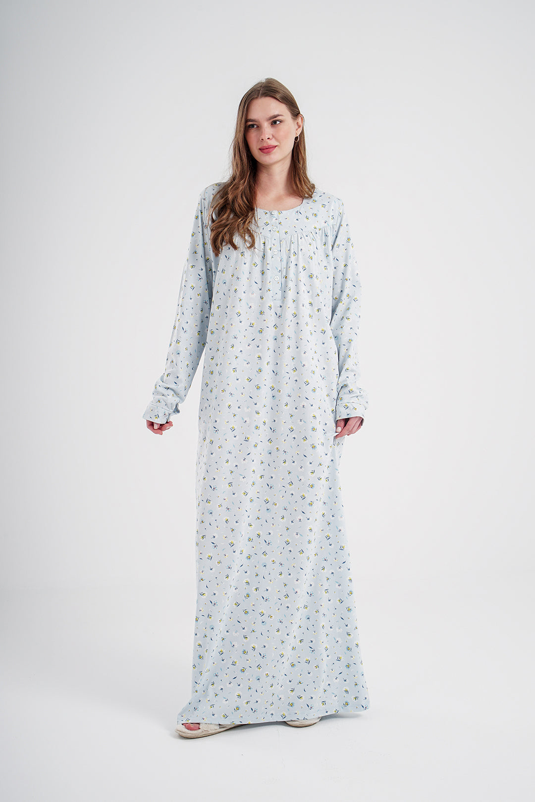 Jalabiya for women, Brassula, printed with flowers