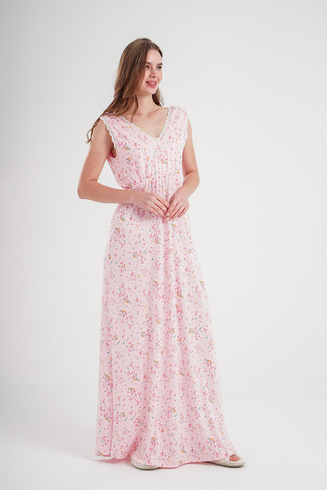 Women's long modal printed night shirt