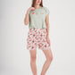 Abstract viscose shorts women's pajamas