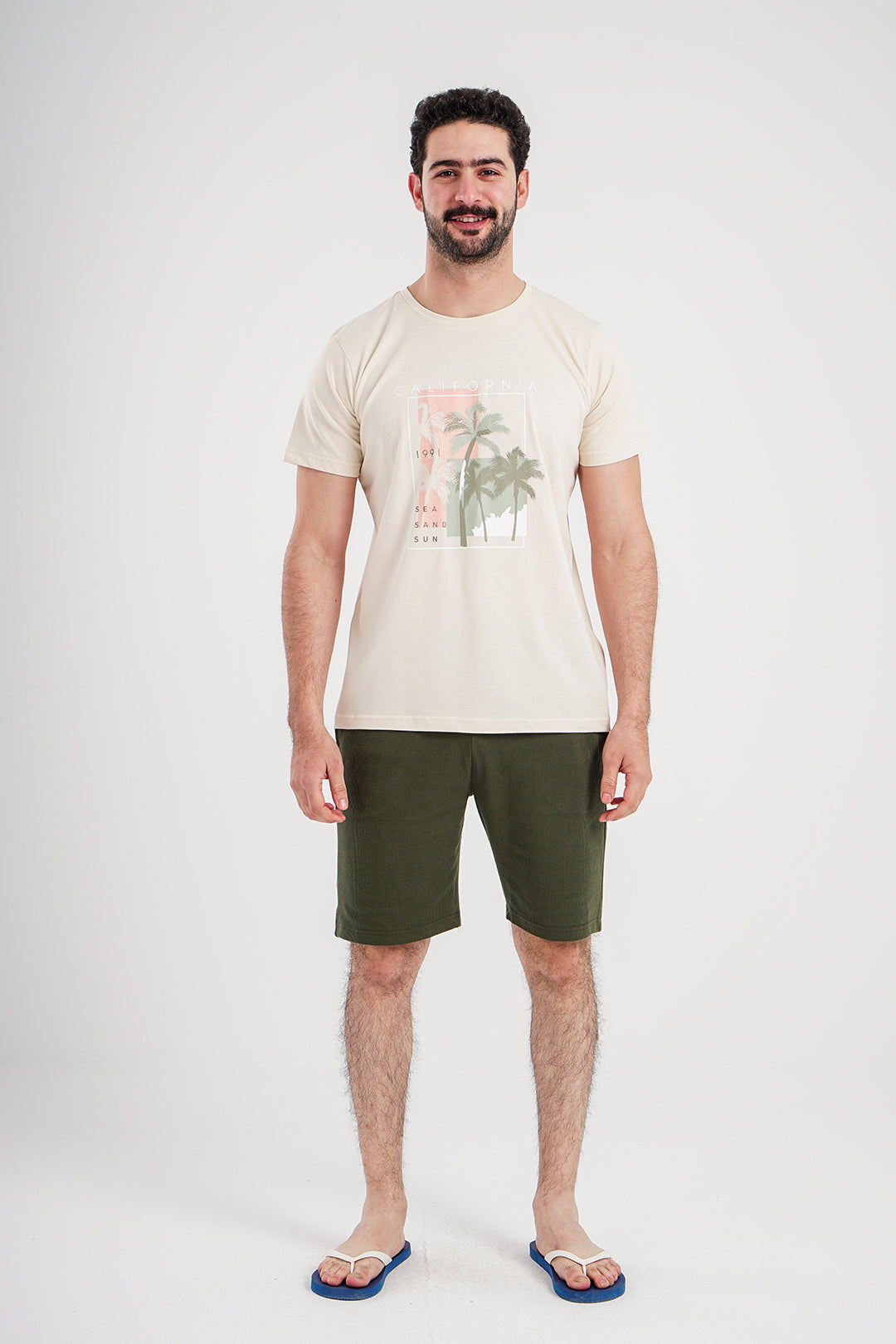 California Palms jacquard men's pajamas