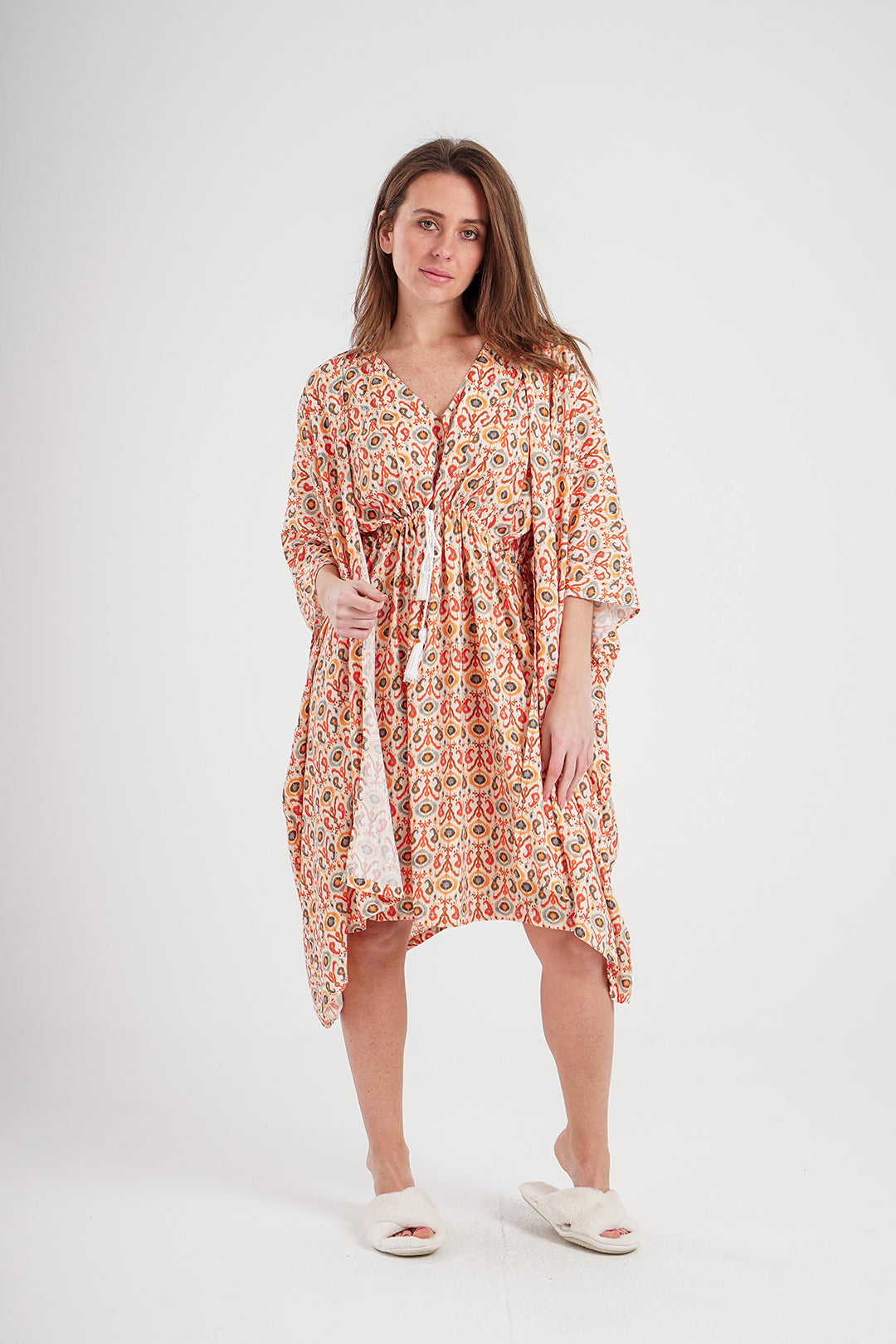 كيمونو حريمي فسكوز نسيج مطبوع